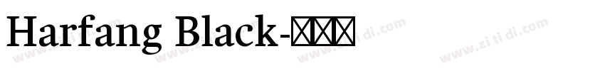 Harfang Black字体转换